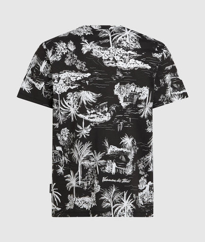 Karl Lagerfeld Villa La Vigie Print T-Shirt Black