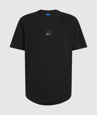 Karl Lagerfeld Curved Hem T-Shirt Black