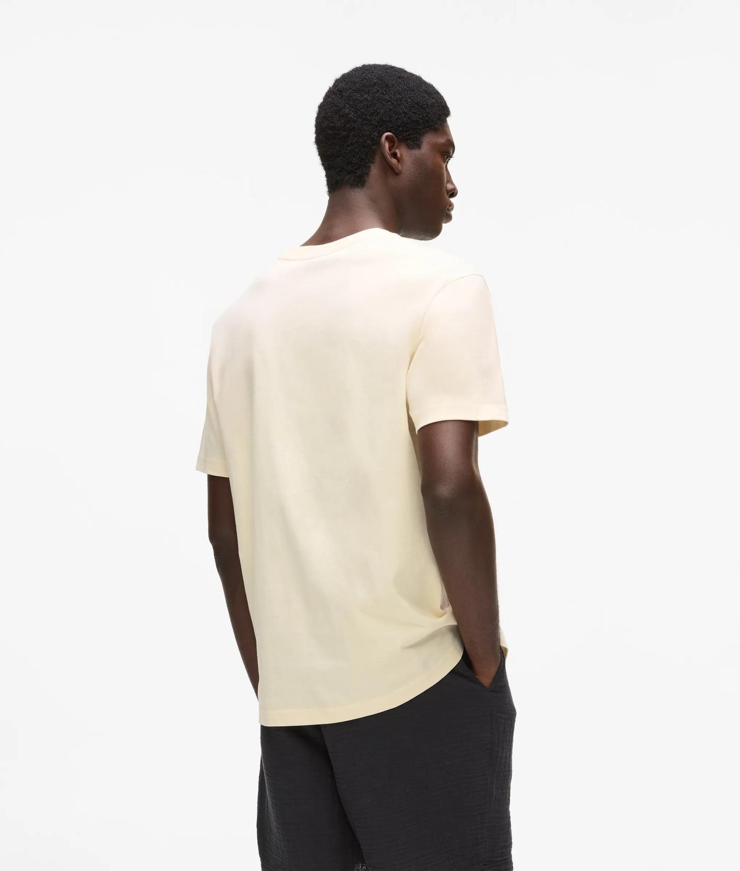 Karl Lagerfeld Stripe Logo T-Shirt Whitecap Grey