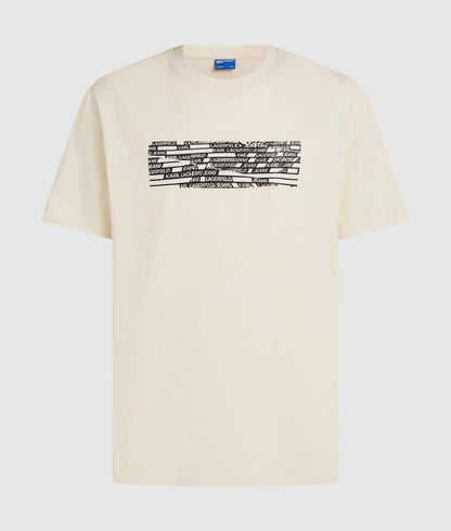 Karl Lagerfeld Stripe Logo T-Shirt Whitecap Grey
