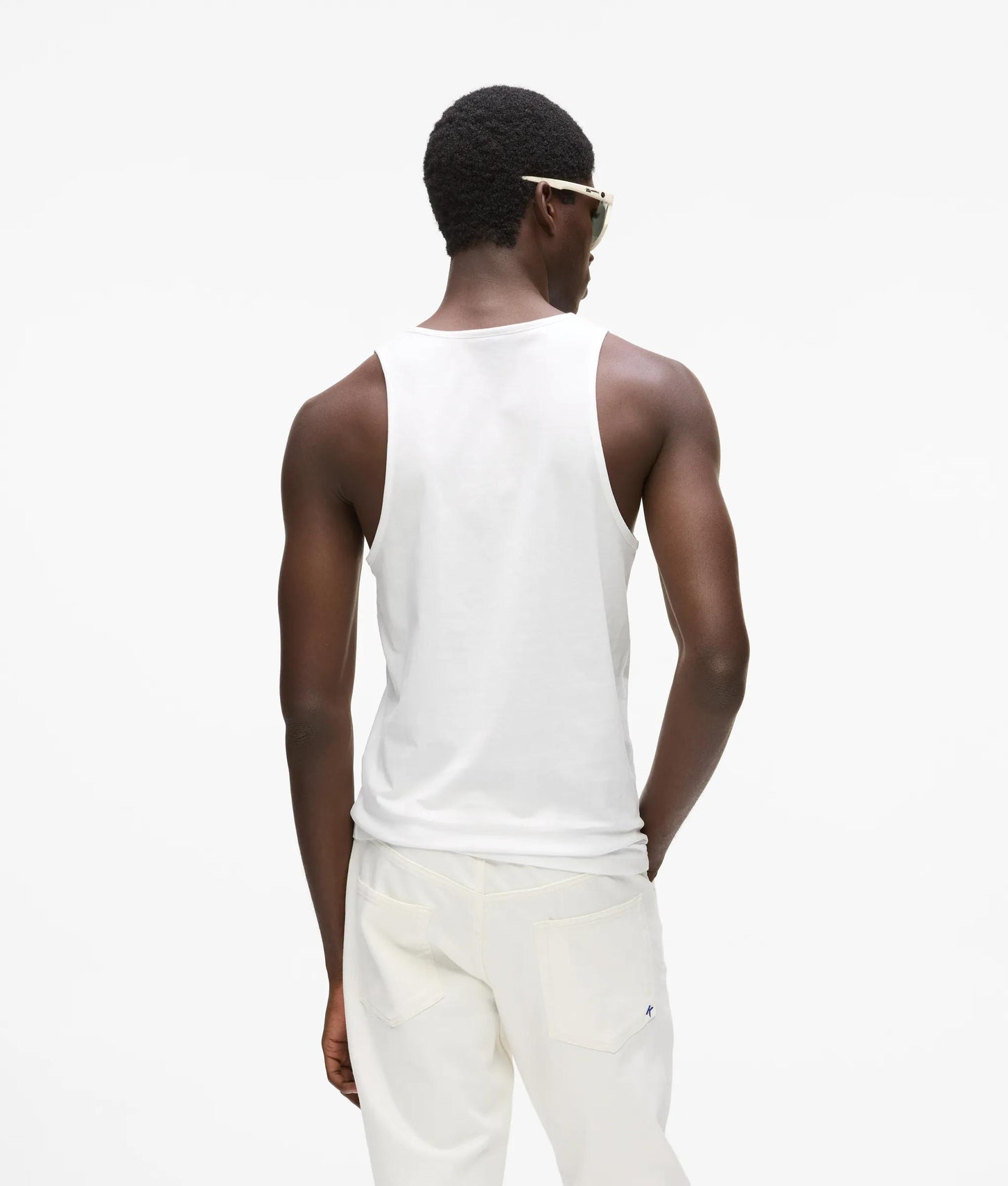 Karl Lagerfeld Logo Tank Top White