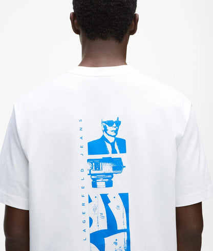 Karl Lagerfeld Graphic Karl Print T-Shirt White