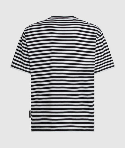 Karl Lagerfeld Ikon Relaxed Striped T-Shirt White/Black