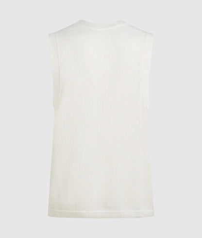 Karl Lagerfeld Knit Tank Top White