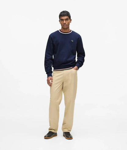 Karl Lagerfeld Ikon Stripe Detail Sweatshirt Medieval Blue