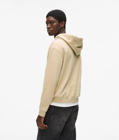 Karl Lagerfeld Frame Logo Hoodie Pale Khaki