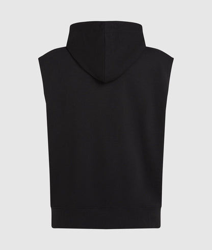 Karl Lagerfeld Sleeveless Logo Hoodie Black