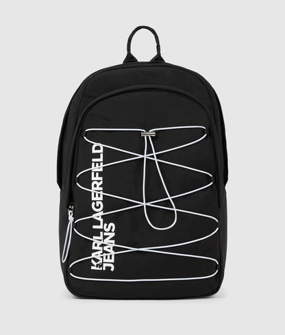 KarlLagerfeld Utility Drawstring Backpack Black