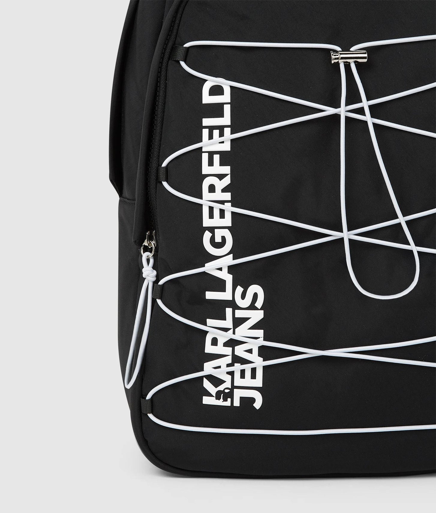 KarlLagerfeld Utility Drawstring Backpack Black