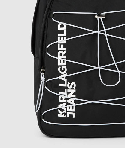 KarlLagerfeld Utility Drawstring Backpack Black