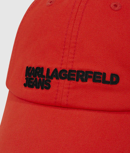 Karl Lagerfeld Distressed Logo Cap Grenadine
