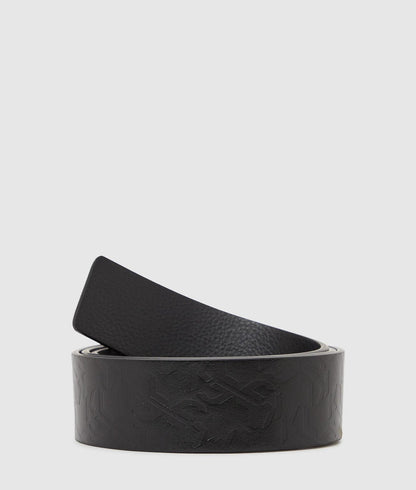 Karl Lagerfeld Monogram Reversible Belt Klj Black-Monogram