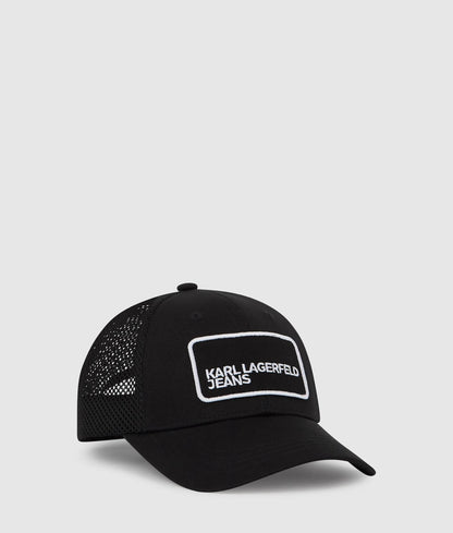 Karl Lagerfeld Logo Patch Trucker Cap Black