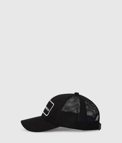Karl Lagerfeld Logo Patch Trucker Cap Black