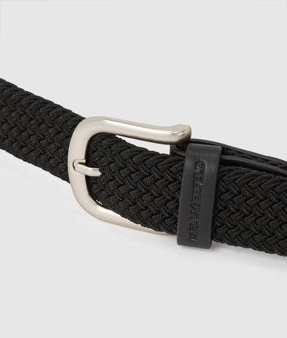 Karl Lagerfeld Monogram Woven Belt Black