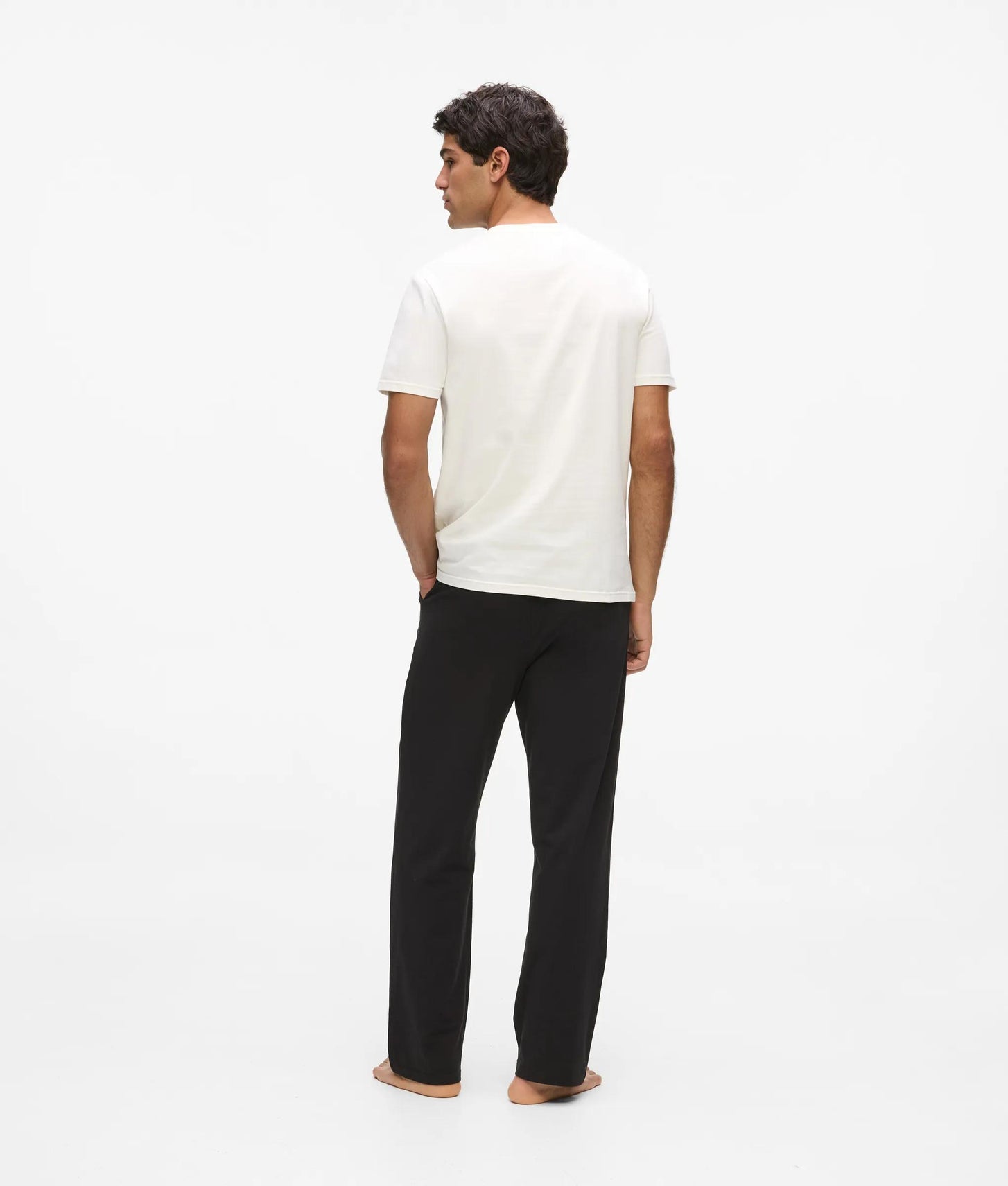 Karl Lagerfeld Ikon Long Pajama Set Cannoli Cream-Black