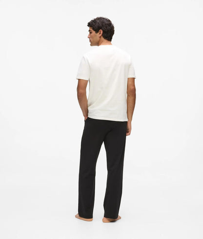 Karl Lagerfeld Ikon Long Pajama Set Cannoli Cream-Black