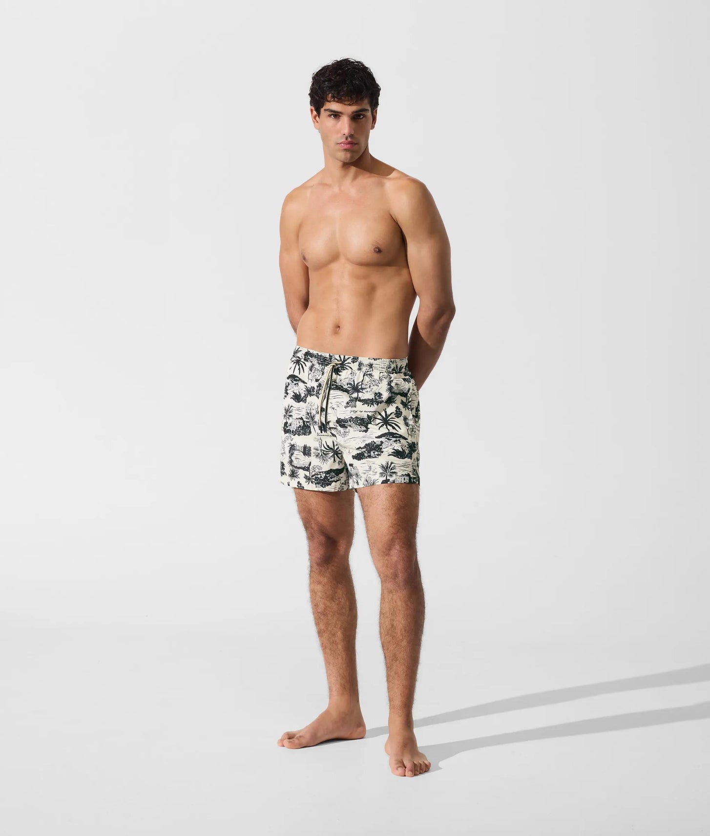 Karl Lagerfeld All-Over-Print Short Boardshorts Vacances De Karl Black