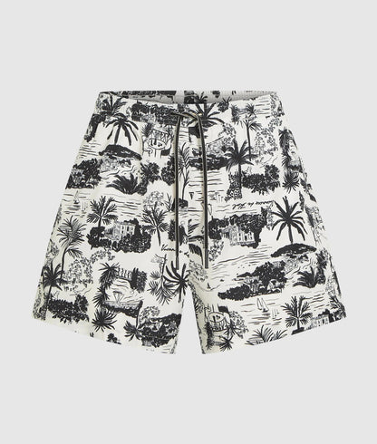 Karl Lagerfeld All-Over-Print Short Boardshorts Vacances De Karl Black