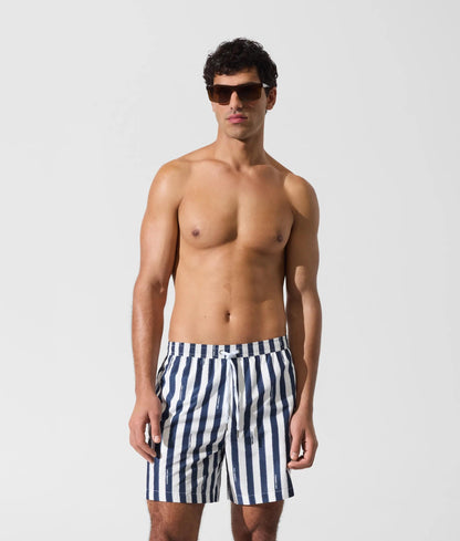 Karl Lagerfeld Striped Medium Boardshorts Painted Stripe Medieval Blue