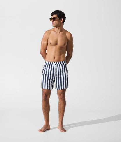 Karl Lagerfeld Striped Medium Boardshorts Painted Stripe Medieval Blue