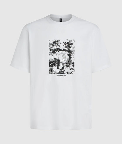 Karl Lagerfeld Villa De Vigie Beach T-Shirt White