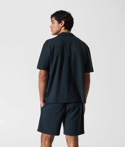 Karl Lagerfeld Checked Beach Shorts Navy