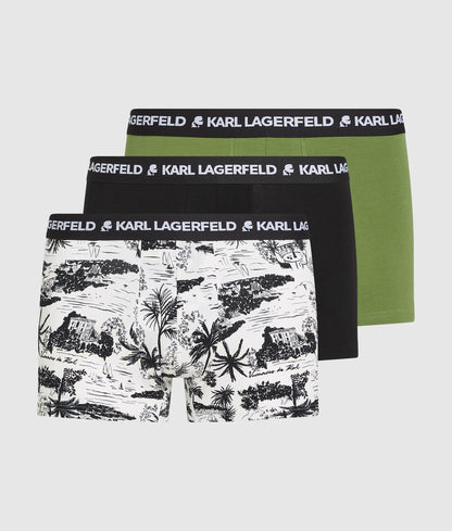 Karl Lagerfeld Villa La Vigie Trunks - 3 Pack Vacances-Black-Dill