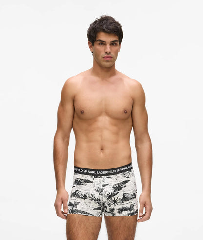 Karl Lagerfeld Villa La Vigie Trunks - 3 Pack Vacances-Black-Dill