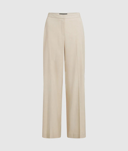 Karl Lagerfeld Wide Leg Linen Blend Pants Safari
