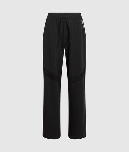 Karl Lagerfeld Lace Detail Sweatpants Black