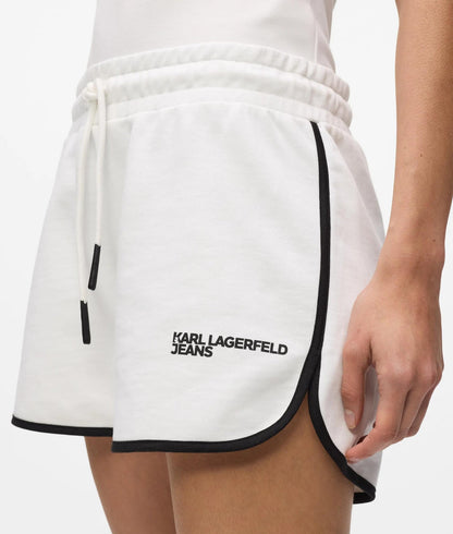 Karl Lagerfeld Logo Sweat Shorts White