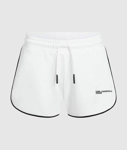 Karl Lagerfeld Logo Sweat Shorts White