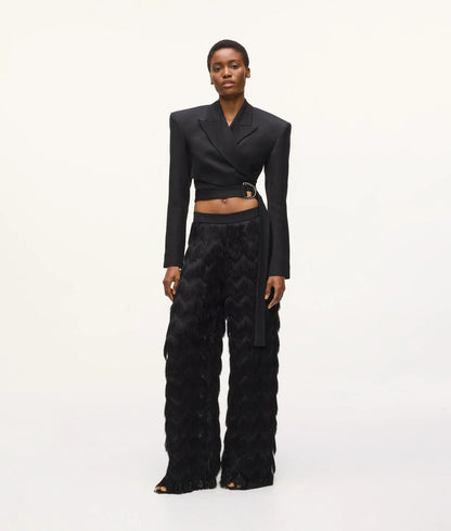 Karl Lagerfeld Kl Studio Fringe Pants Black