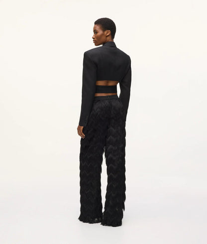 Karl Lagerfeld Kl Studio Fringe Pants Black