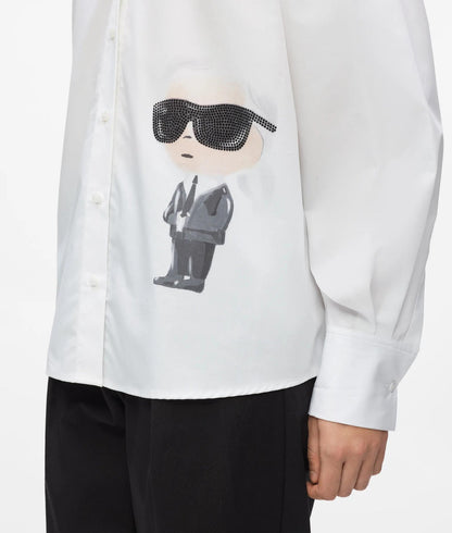 Karl Lagerfeld Ikon Aquarelle Shirt White