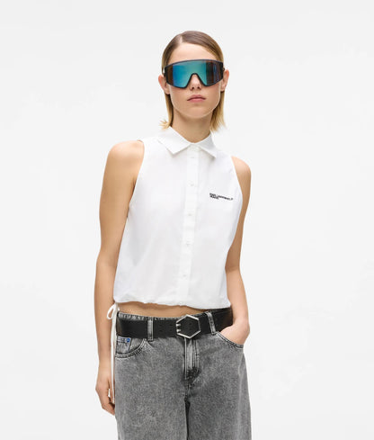 Karl Lagerfeld Sleeveless Shirt White