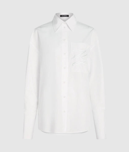 Karl Lagerfeld Kl X Amber Valletta Autograph Shirt White