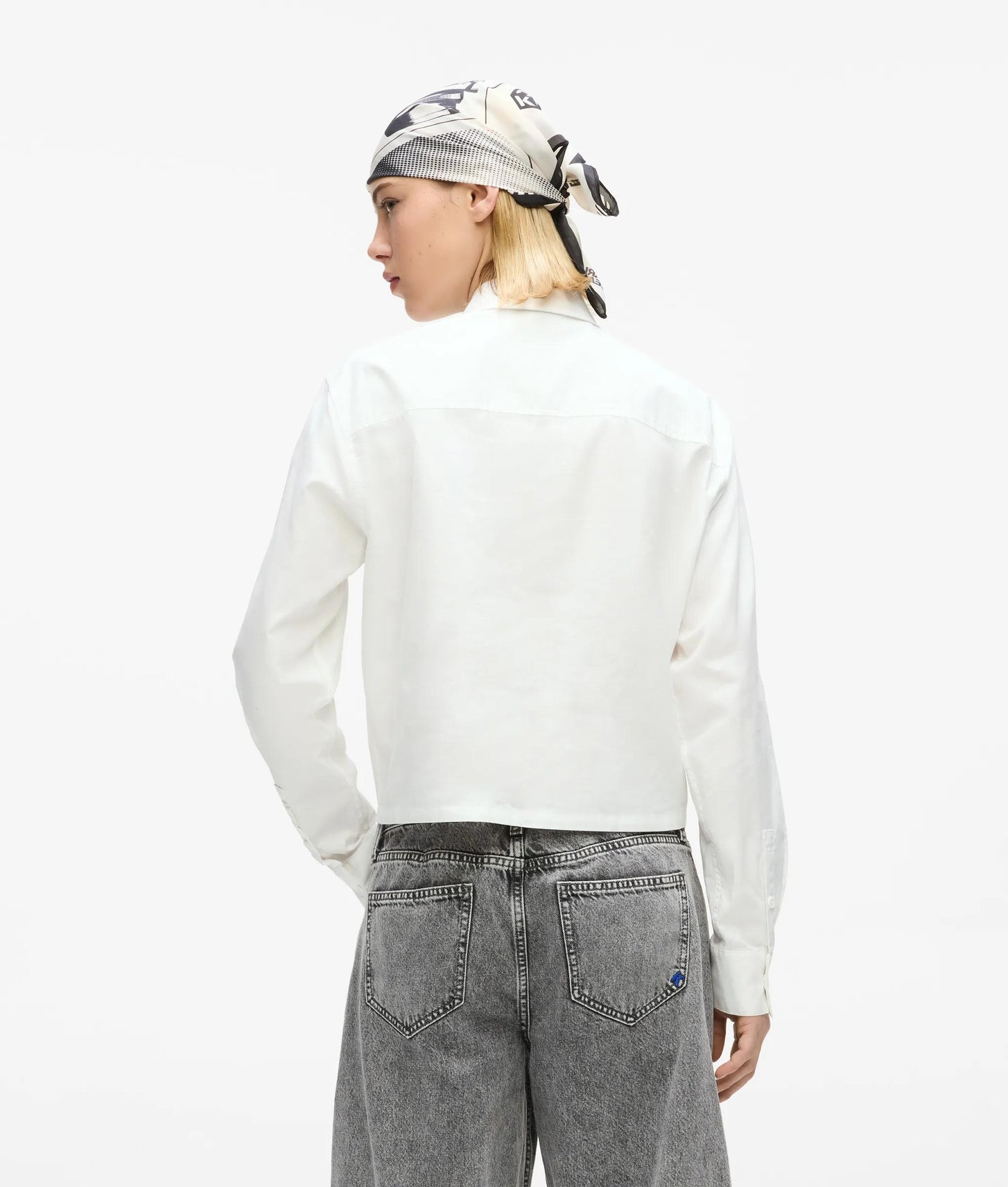 Karl Lagerfeld Logo Oxford Shirt White