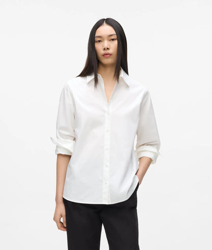Karl Lagerfeld Classic Relaxed Poplin Shirt White