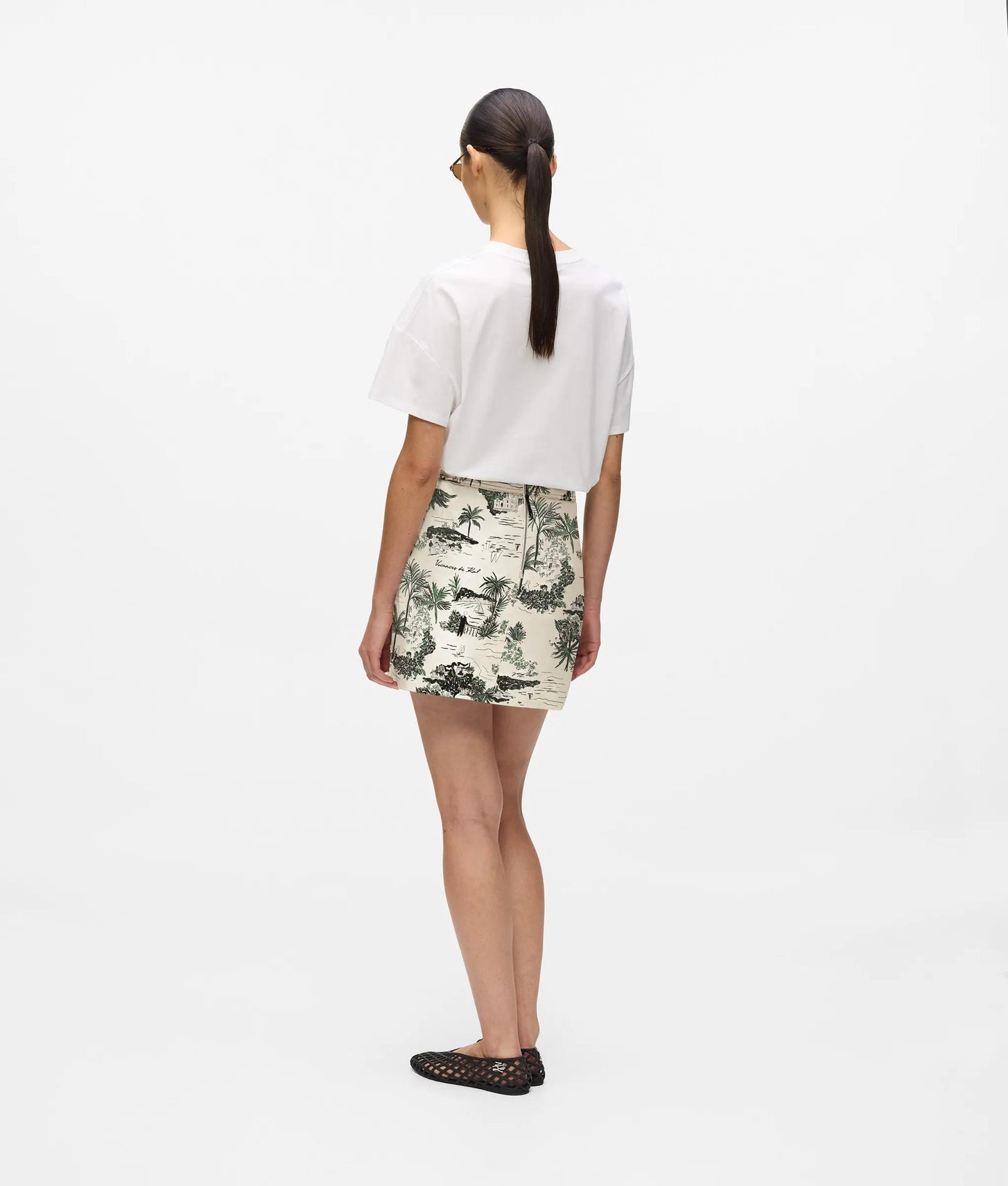Karl Lagerfeld All-Over-Print Mini Skirt Vacances De Karl Black