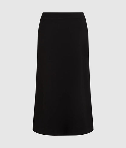 Karl Lagerfeld Jersey Biker Maxi Skirt Black