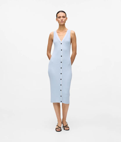 Karl Lagerfeld Logo Knit Dress Kentucky Blue-Pristine