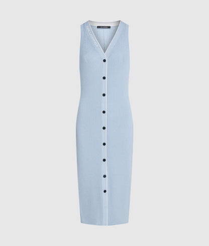 Karl Lagerfeld Logo Knit Dress Kentucky Blue-Pristine