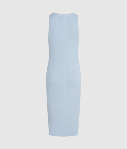 Karl Lagerfeld Logo Knit Dress Kentucky Blue-Pristine