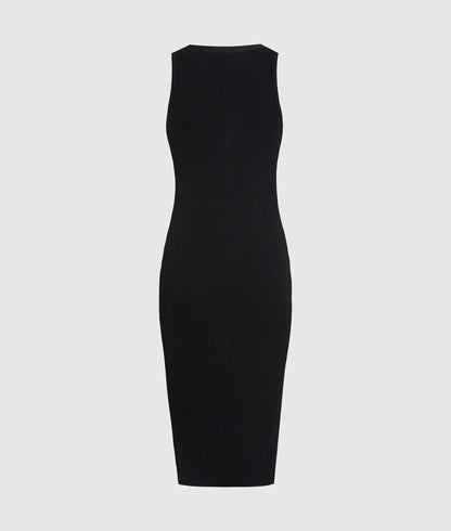 Karl Lagerfeld Logo Knit Dress Black/White