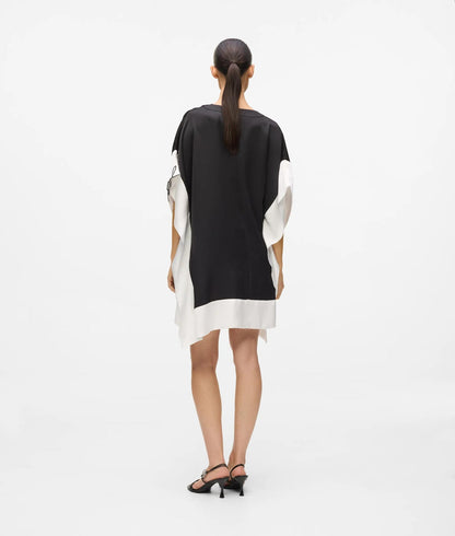 Karl Lagerfeld Signature Wide Sleeve Dress White/Black