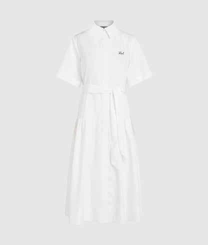 Karl Lagerfeld Midi Shirt Dress White