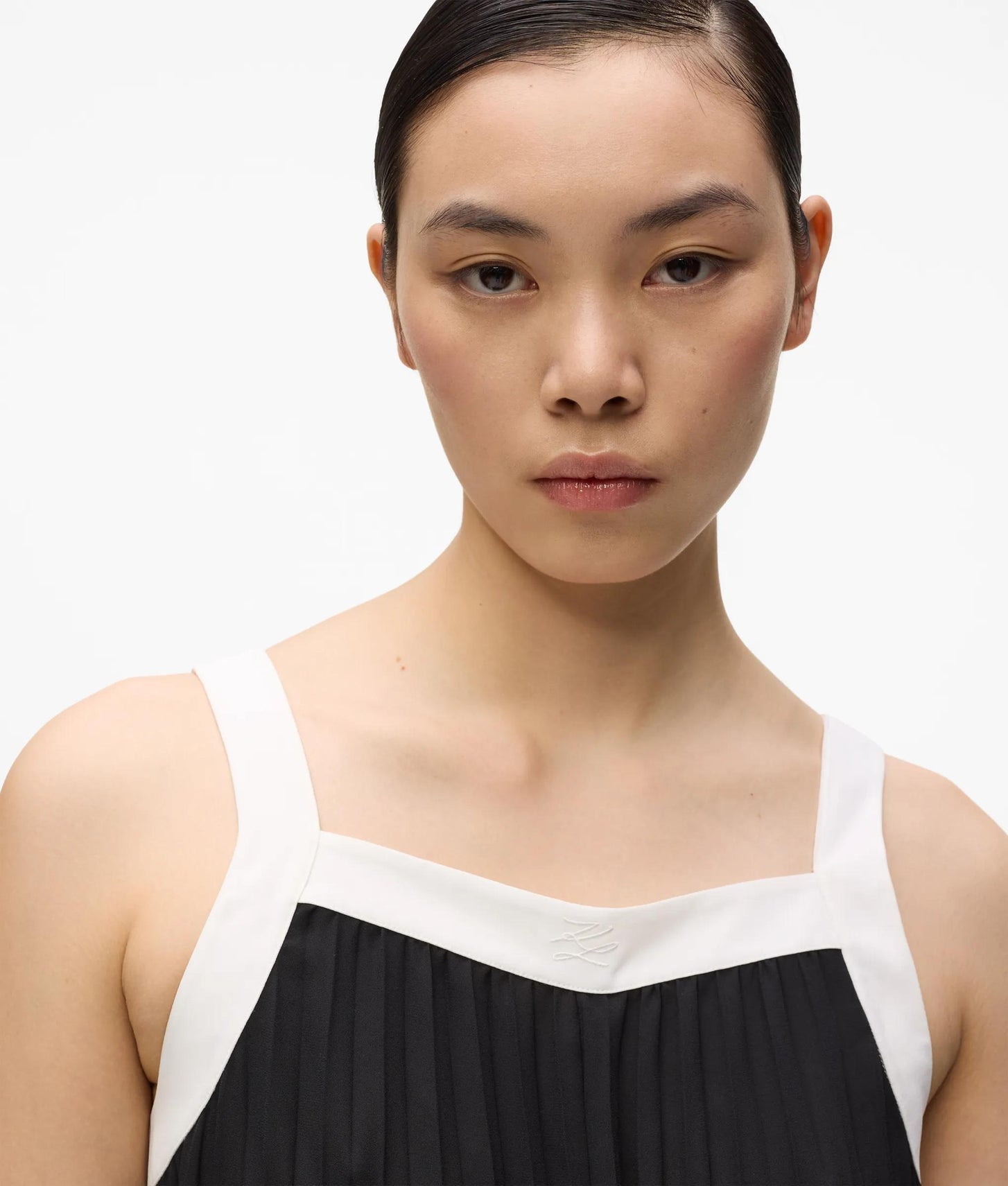 Karl Lagerfeld Pleated Jumpsuit Black