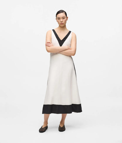Karl Lagerfeld Monochrome Linen Blend Dress Pristine
